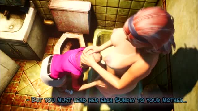 Family Rules - Episode 1 - Busty futanari mom fucks her son's girlfriend in the mouth